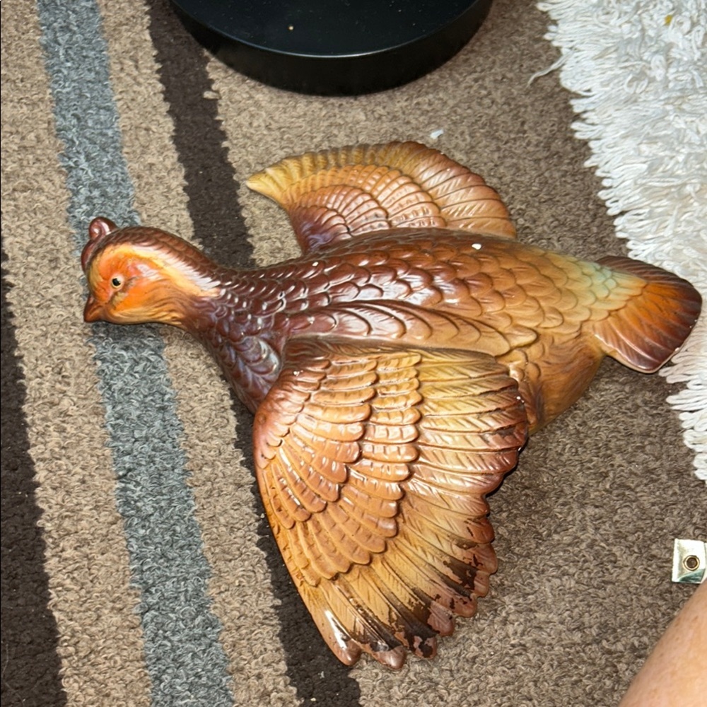 Vintage Norcrest Japan Ceramic Pheasant Wall Decor Patent 0980